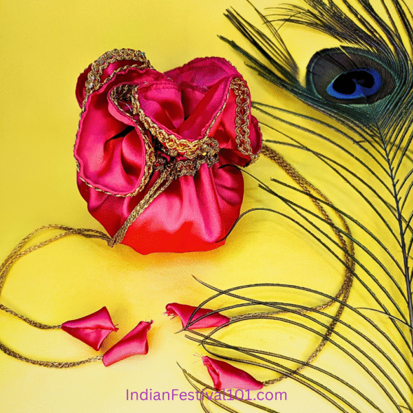 Premium Red Potli Bag for Return Gifts