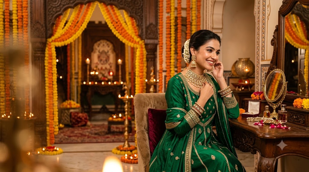 Indian wormen getting ready for festival